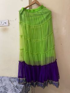 Ethnic Skirt - Green &amp; Purple