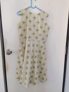 Cream Colour Midi Summer Dress