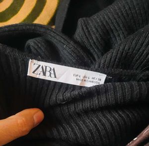 Zara Ribbed Knit Wrap Top
