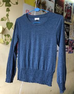 Blue Long Sleeve Top