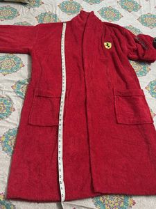 Ferrari Red Terry Cloth Bath Robe