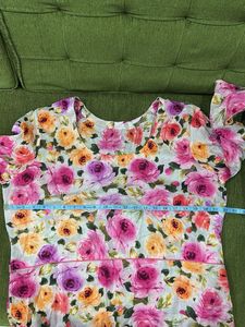 Pink Floral Print Dress