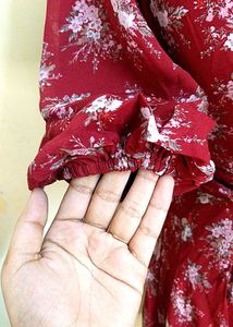 Rust Red Flare Dress