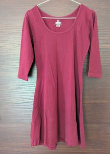 Casual Stretchable Red Dress
