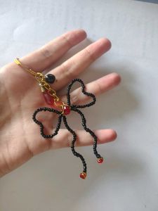 Beaded Bow Keychain