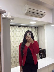 Red Long Sleeve Shrug - Christmas Staple