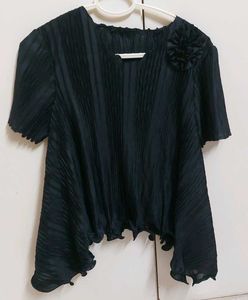 Black Pleated Top