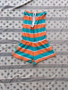 Striped Terry Romper