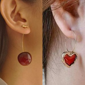 Cute Cherry & Heart Earrings