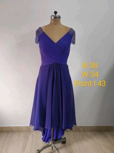 Elegant Purple Midi Dress