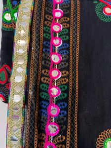 Embroidered Mirror Work Dupatta