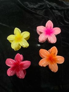 Flower Hair Claw Clips