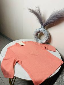 Peach Cotton T-Shirt
