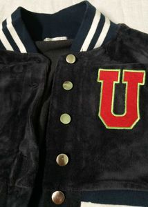 Blue velvet jacket
