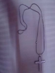 Salty Studded Cross Chain