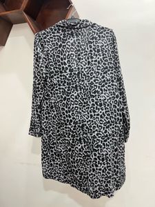 Leopard Print Shirt Dress
