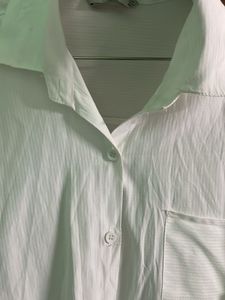 Mango White Button-Down Shirt