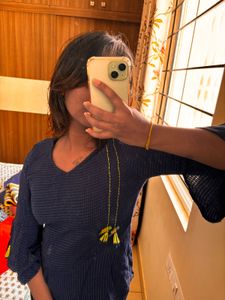 Parrot Navy Blue Top
