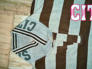 Boys Stripes Collar T-Shirt Half Sleeves