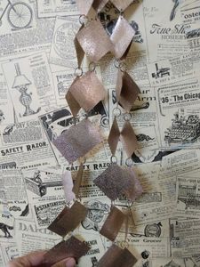 Set of 2 Copper Sitara Sequin Curtain Wall Hanging