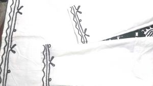 Elegant White Embroidered Short Kurta Chikankari K