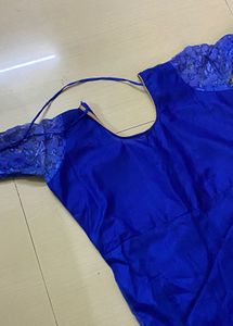 Royal Blue Embroidered Anarkali