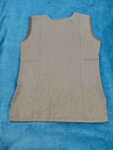 Tan Short Kurti Top