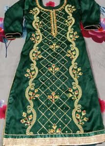 Thread Work Kurta With Dupatta Set