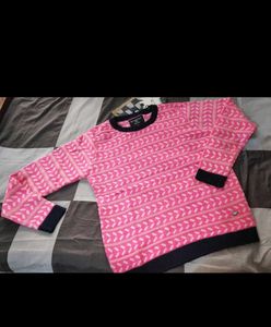 Pink Patterned Sweater