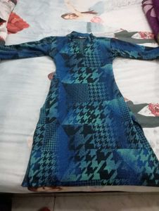 Houndstooth Print woolen Kurta