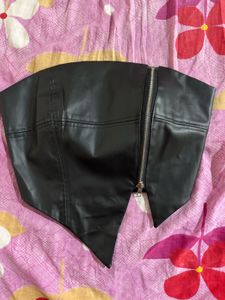leather bandeau top