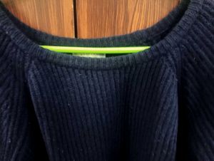 Korean Blue Knit Sweater