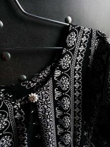 Black &amp; White Patterned Dress