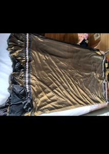 Partywear Ruffle Saree With Stiched Blouse