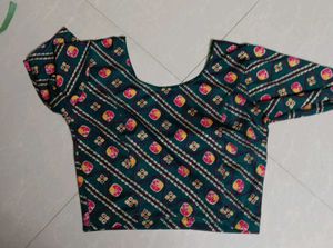 Green Printed Blouse