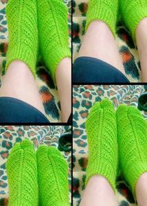 Green Knit Socks