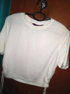 Uptownie Lite Casual Solid Women White Top