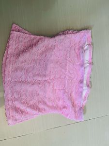 Pink Textured cute top