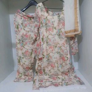 Pakistani Cream Suit