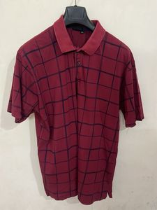 Maroon Plaid Shirt