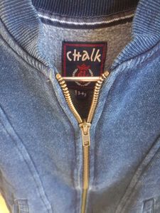 Branded Denim Jacket With Zip For Boys