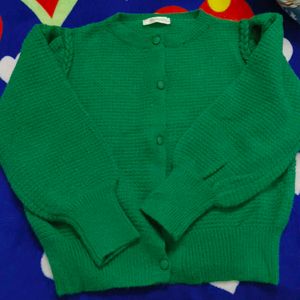 Green Knit Cardigan