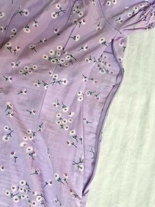 Lilac Floral Mini Dress