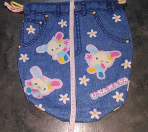 Usahana Denim Drawstring Bag
