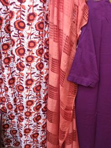 BrandNewCombo-Maroon&amp;Orange Embroidered Kurta+Plaz