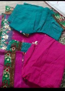 Pink Embroidered Saree