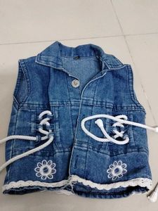 Denim Skirt And Shrug For 1-2 Year Girl