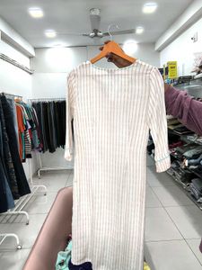 Striped White Kurta
