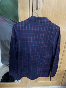 Navy &amp; Red Plaid Suit Set