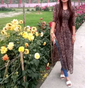 Check Leopard  Print Maxi dress👗